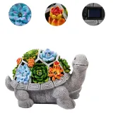 Unique Resin Fleshy Turtle Craft Home Decoration Solar Lawn Lamp