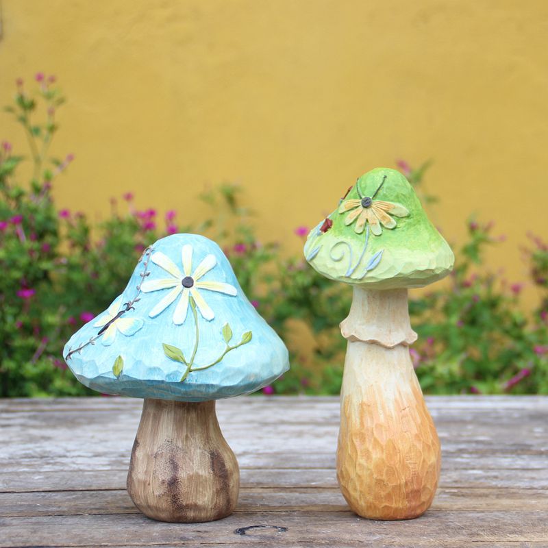 Resin Mushroom Decor Garden Ornaments Home Decoration Art Crafts