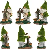 Solar Garden Resin Ornaments Dwarf Crafts Courtyard Lawn Decorative Lamp
