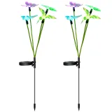 Solar Lawn Lamp Dragonflies Hummingbirds and Butterflies LED Garden Decoration Lamp