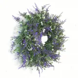 Lavender Flower Wreath Front Door Decor Faux Showcase Hanging Ornament