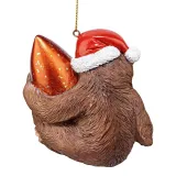Resin Crafts Santa's Holiday Season Sloth Christmas Ornament