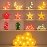 LED Five-pointed Star Small Night Light Cartoon Lighting Decoration Gifts