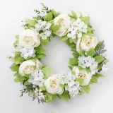 Peony Wreath Front Door Decor Flower Wall Hanging Wedding Ornament