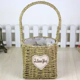 Handmade Weaving Flower Pot Bamboo Weaving Basket Grass Weaving Flower Basket