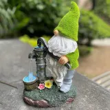 Solar Garden Resin Ornaments Dwarf Crafts Courtyard Lawn Decorative Lamp