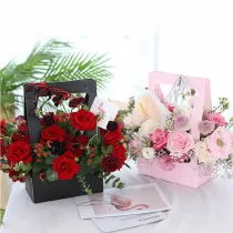 Valentine'S Day Bouquet Gift Bag Waterproof Kraft Flower Paper Bag