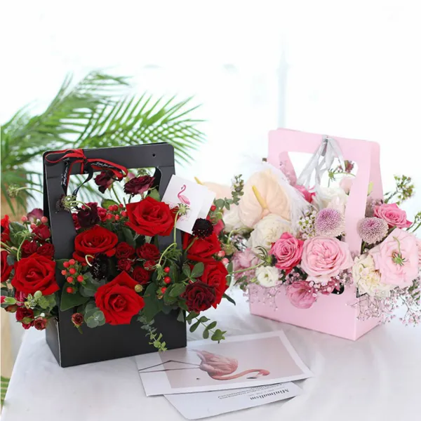 Valentine'S Day Bouquet Gift Bag Waterproof Kraft Flower Paper Bag