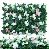 Artificial Rose Flower Row Creative Background Plant Flowers Wall Decor