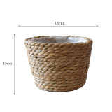 Rattan Flowerpot Grass Woven Flower Basket Decorative Bamboo Basket