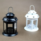 Lantern Portable Metal Candle Holder Hanging Lamp