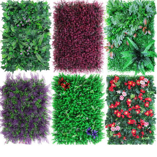 Artificial Plant Vanilla Grass Panels Hedge Plant Wall Anti Ultraviolet Sunscreen Lawn