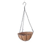 Durable Coconut Brown Hanging Basket with Wire Hanger