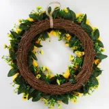 Sunflower Wreath Front Door Hanging Decor Flower Wedding Ornament