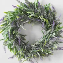 Lavender Wreath Rustic Front Door Decor Wood Hanging Ornament