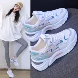 Women Mesh Breathable Platform Lace Up Sneaker