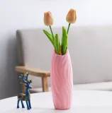 Household Decorative Bedroom Living Room Flower Vases Standing Type Plastic Vases