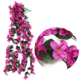 Home Garden Artificial Handmade Violets Flower Hanging Vine Wall Decoration