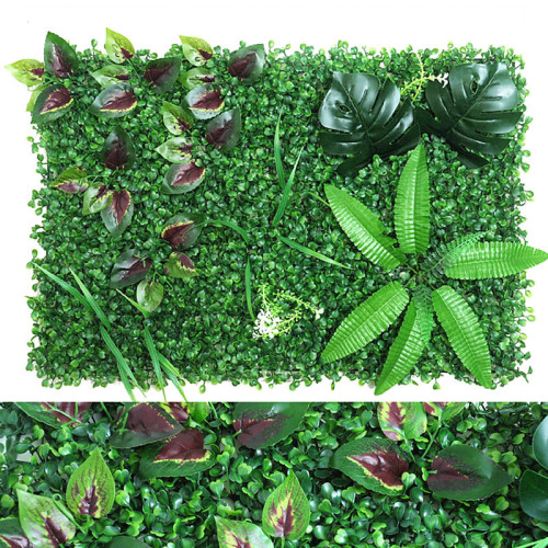 Artificial Milan Rose Flowers Panels Hedge Plant Wall Anti Ultraviolet Sunscreen Lawn