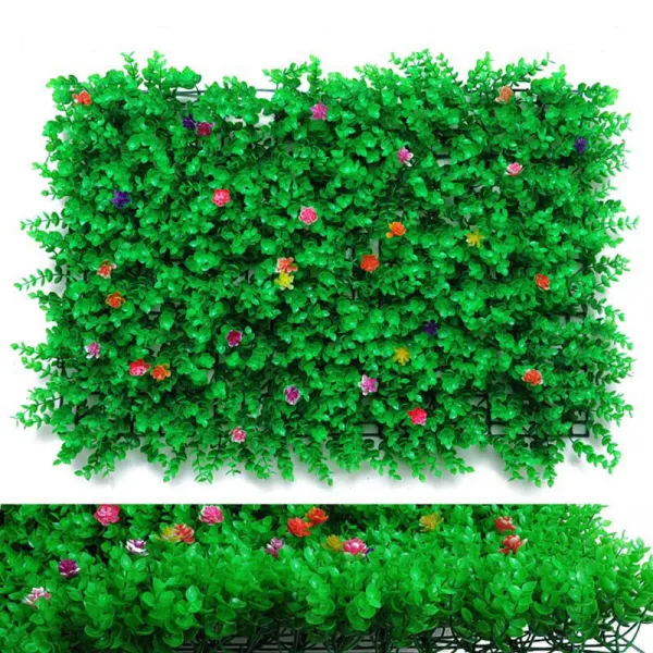 Artificial Plant Eucalyptus Flowers Panels Hedge Plant Wall Anti Ultraviolet Sunscreen Lawn