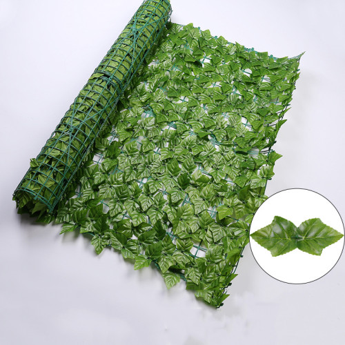 Artificial Green Grape Leaves Hedge Fence Net Vine Privacy Fence Wall Screen