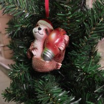 Resin Crafts Santa's Holiday Season Sloth Christmas Ornament
