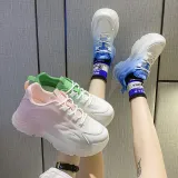 Women Platform Lace up Gradient Sole Waterproof Sneaker