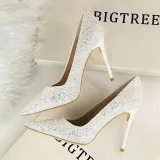 Women Sequins Bridal Elegant Party Sexy Pumps High Heel
