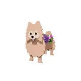 Yellow Pomeranian Shape Pet Style Garden Flower Pot