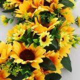 Sunflower Wreath Front Door Hanging Decor Flower Wedding Ornament