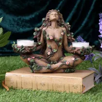 Balance Of Nature Figurines Tealight Candle Holder Vintage People Statue Candlestick Ornament