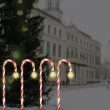 LED Lights Garden Stakes Yard Lawn Decorations Candy Cane Christmas Lights