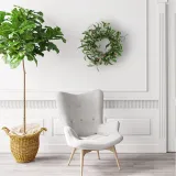 Olive Leaf Rattan Hoop Wreath Door Décor Party Hanging Ornament