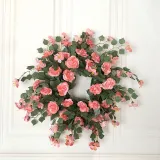 Rose Flower Wreath Summer Door Décor Party Wedding Hanging Ornament
