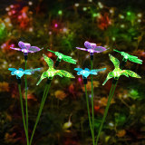 Solar Lawn Lamp Dragonflies Hummingbirds and Butterflies LED Garden Decoration Lamp