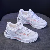 Women Mesh Breathable Platform Lace Up Sneaker