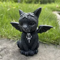 Halloween Magic Cat Resin Crafts Trinkets Animal Sculpture