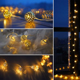 LED Globe String Lights Moroccan Ball Lights For Holiday Christmas Wedding Party Decorations