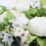 Peony Wreath Front Door Decor Flower Wall Hanging Wedding Ornament