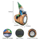 Garden Solar Gnome Lights Ornament Resin Craft Garden Decoration