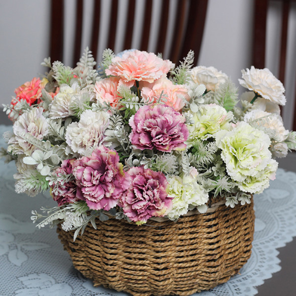 Home Garden Artificial Carnation Flower Bouquet Room Decoration