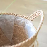 Tassel Rattan Straw Flower Basket Woven Bag Decorative Storage Basket Rattan Basket