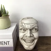 Resin Here's Johnny Statue Creative Bookshelf Bookend Library Funny-face Home Decoration Desktop Ornament Gift