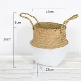 Natural Rattan Handmade Storage Baskets Decor Seagrass Woven Basket
