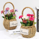 Home Garden Artificial Hydrangea Flower Basket Decoration
