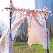 18Ft Garden Artificial Cherry Blossoms Flower Hanging Vine Plant Decoration