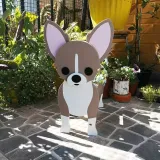 Decorative Garden Planter Light Brown Pet Style
