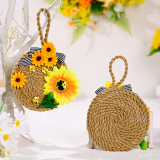 Bee Hive Decor Sunflower Hanging Knitting Beehive Ornaments