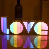 LED Love Letter Shape Lamp Sign Wedding Party Decoration Light