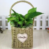Handmade Weaving Flower Pot Bamboo Weaving Basket Grass Weaving Flower Basket